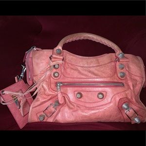 💯 Authentic Balenciaga Bubble Gum Leather SGH City Tote